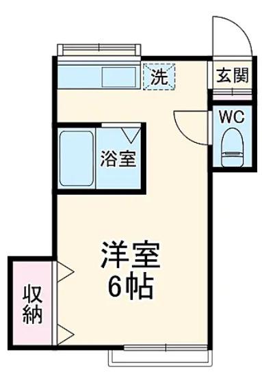 コーポ高橋(ワンルーム/2階)の間取り写真