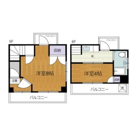 第2小野ビル(2K/5階)の間取り写真