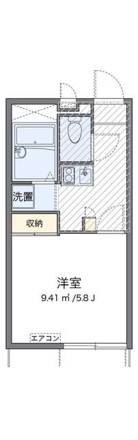レオパレスシルフィー(1K/1階)の間取り写真