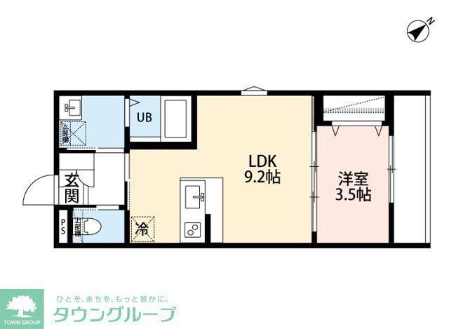 ROBOT HOME みどり台(1LDK/3階)の間取り写真