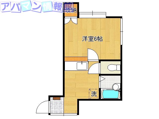 メゾングリーンダック(1K/1階)の間取り写真
