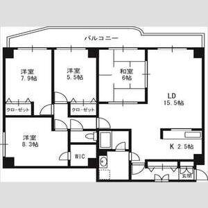 GUFO伏見(4LDK/10階)の間取り写真