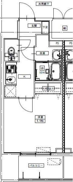 S-RESIDENCE四日市駅前COULEUR(1K/2階)の間取り写真