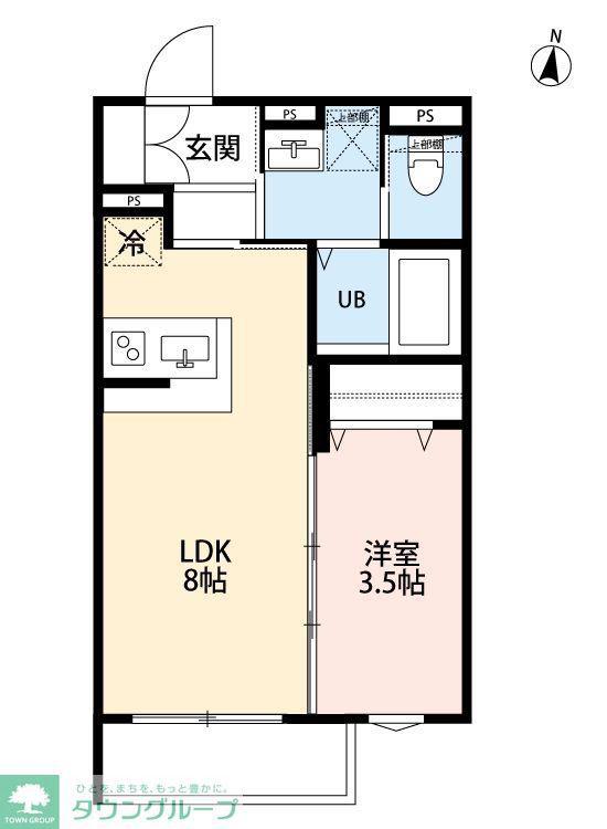 ROBOT HOME 習志野II(1LDK/3階)の間取り写真