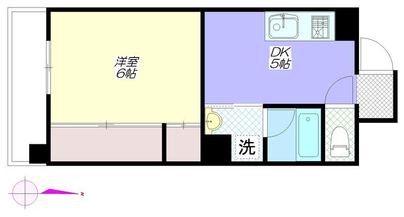 リヴドピエール(1DK/9階)の間取り写真