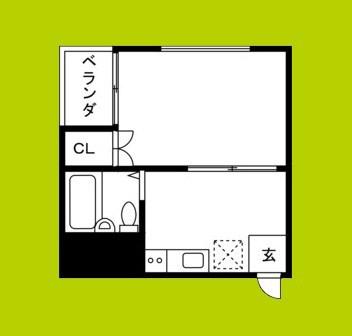 I CUBE 玉造(1DK/4階)の間取り写真