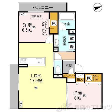 D-RESIDENCE寿(2LDK/1階)の間取り写真