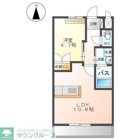 MRイースト(1LDK/1階)の間取り写真
