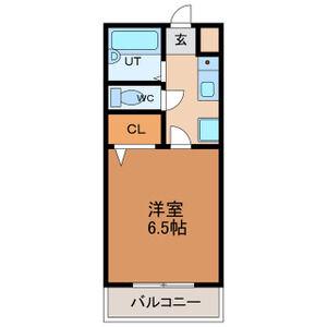 フォレストK2(1K/2階)の間取り写真
