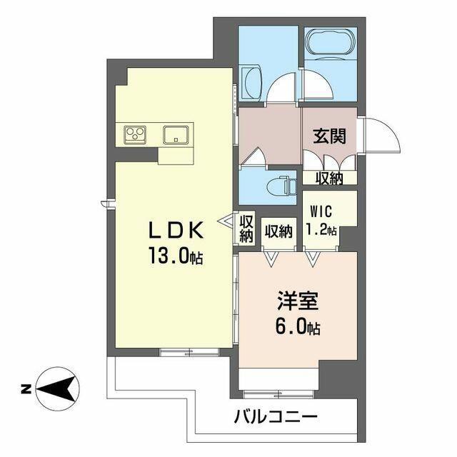 リラフォート(1LDK/3階)の間取り写真