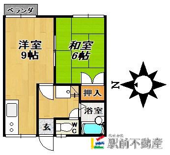 アーバン21(1DK/2階)の間取り写真