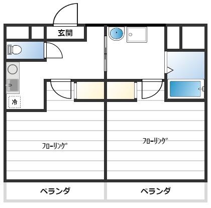 シティパレス鎌倉町(2K/2階)の間取り写真