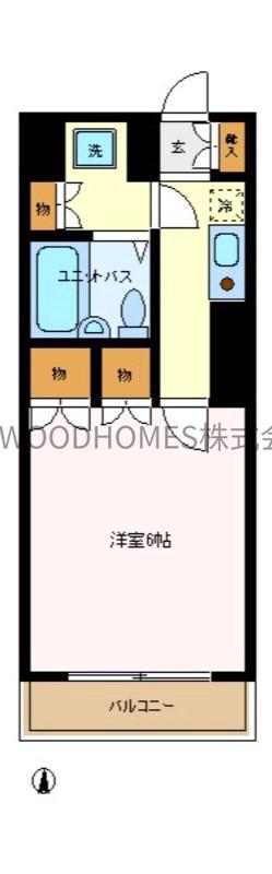 金沢文庫パールマンション(1K/3階)の間取り写真