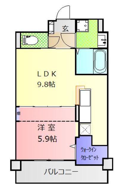 SHINYA20(1LDK/3階)の間取り写真