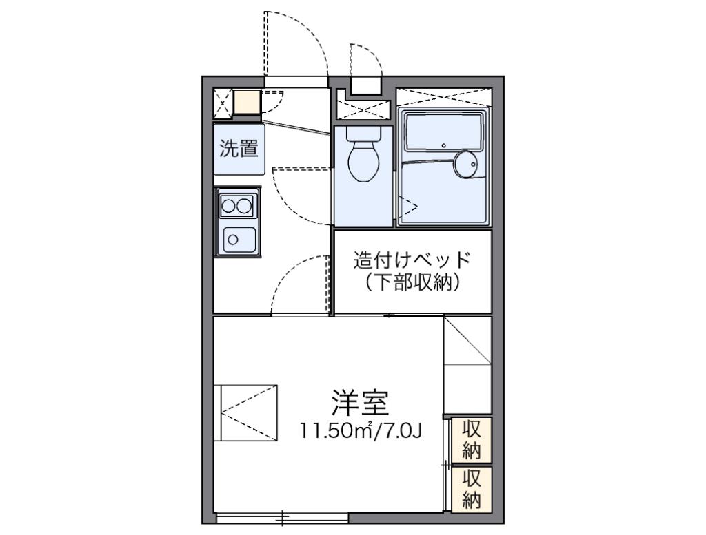 レオパレス神崎リバーサイド(1K/2階)の間取り写真