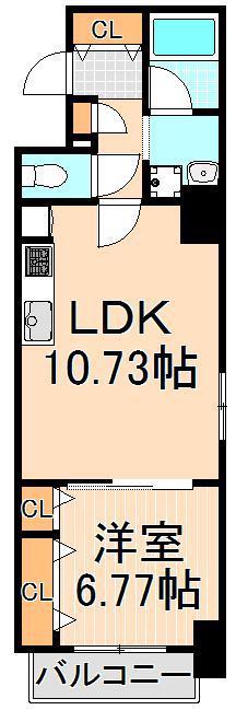 レスポワール エフ(1LDK/4階)の間取り写真