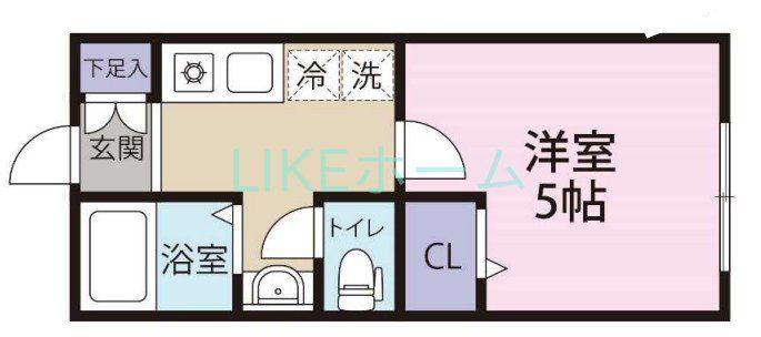 PREMIER COURT 原木中山(1K/3階)の間取り写真