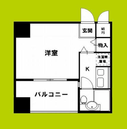ライオンズマンション江戸堀西公園(1K/3階)の間取り写真