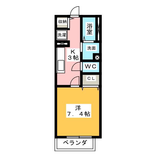 グレイス(1K/2階)の間取り写真