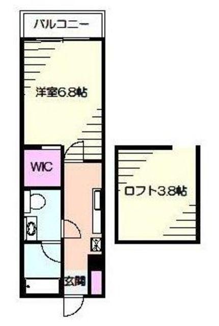 クレドメゾン吉祥寺(1K/1階)の間取り写真
