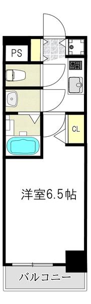 プレサンス大阪城公園ネクサス(1K/12階)の間取り写真