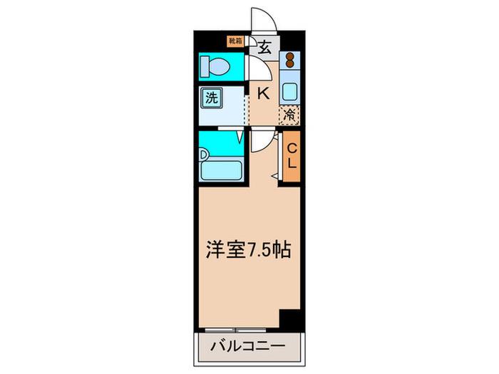 YASAKUビル(1K/3階)の間取り写真