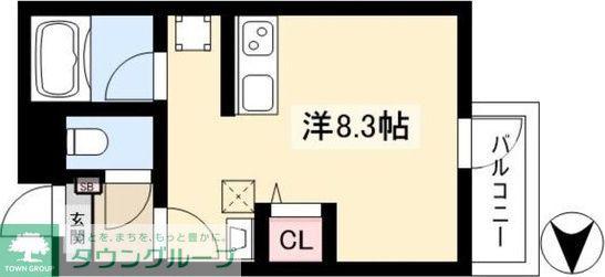 SUCCESSVI(ワンルーム/3階)の間取り写真