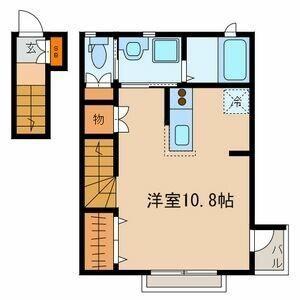 パレットタウン(ワンルーム/2階)の間取り写真