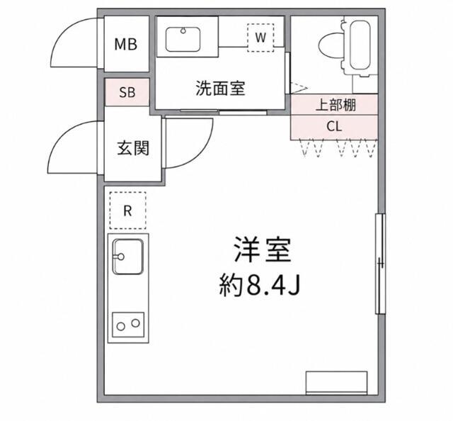 CASA PIAZZA KAMATA イースト(ワンルーム/2階)の間取り写真