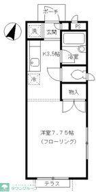 サニーヒル(1K/1階)の間取り写真