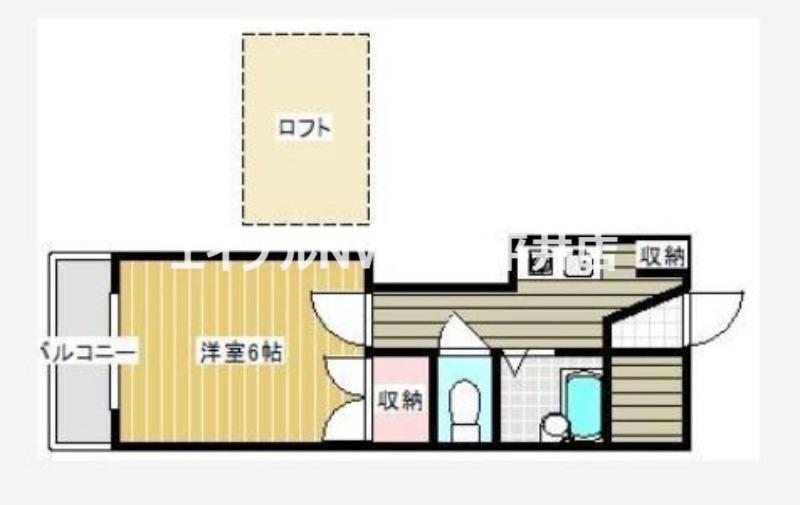 パレス原尾島(1K/2階)の間取り写真