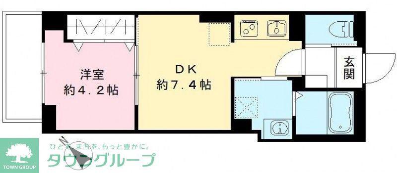 ラ フレーズ(1DK/2階)の間取り写真