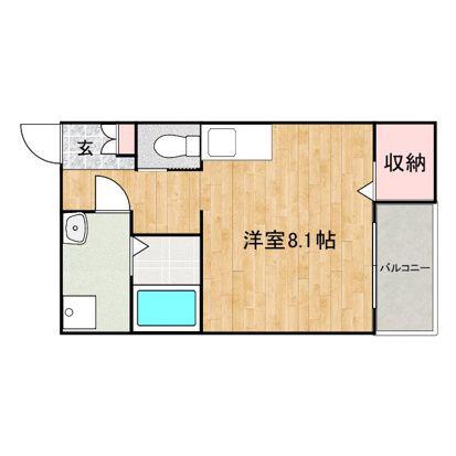スリーズ霞町(ワンルーム/3階)の間取り写真
