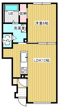 アレーズ・クレールA(1LDK/1階)の間取り写真