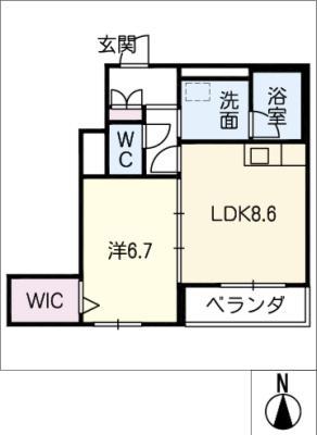 シャーメゾン桜が丘(1LDK/3階)の間取り写真