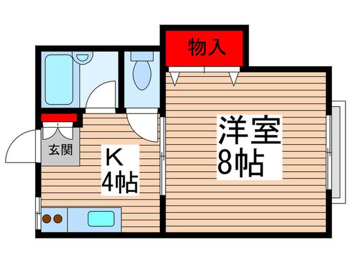 パークハイツ時田(1K/1階)の間取り写真