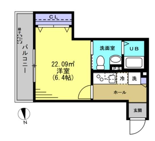 CS千住新橋(1K/3階)の間取り写真