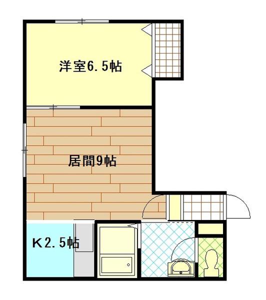 FAIRLY(1LDK/2階)の間取り写真