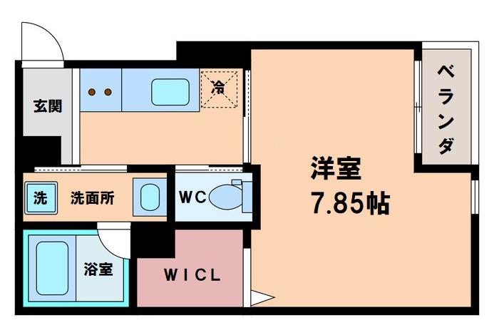 AVANTE勝山南(1K/3階)の間取り写真