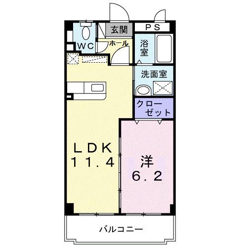 DREAMPALACE-邦-(1LDK/2階)の間取り写真
