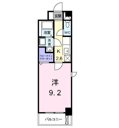 ヴィラ清寿(1K/2階)の間取り写真