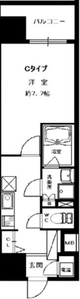 グレンパーク新大阪II(1K/10階)の間取り写真