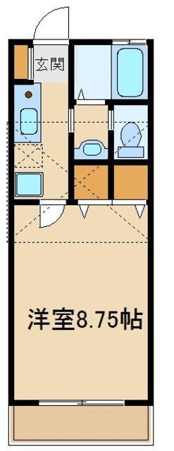 イースト VILLAGE(1K/2階)の間取り写真