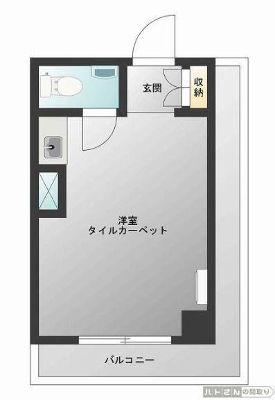 プリメーラ道玄坂(ワンルーム/2階)の間取り写真