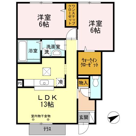 メゾンフォレスト(2LDK/1階)の間取り写真