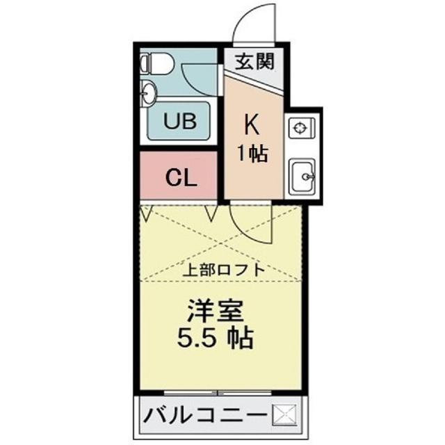 ウィンダムヒル(1K/1階)の間取り写真