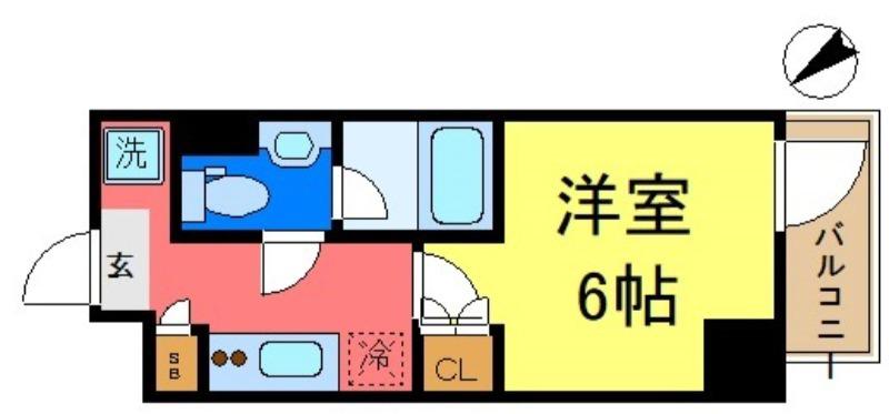 メインステージ新小岩(1K/7階)の間取り写真