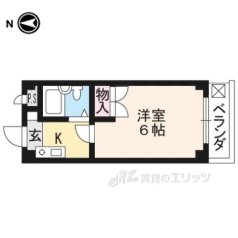 サンクレール(1K/3階)の間取り写真