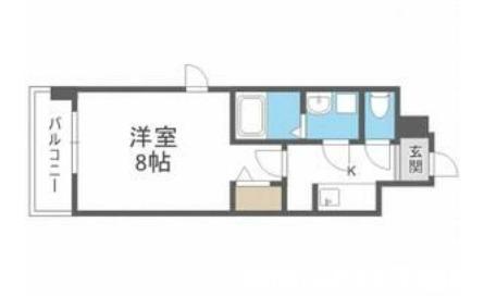 S-RESIDENCE大橋FLUSS(1K/12階)の間取り写真