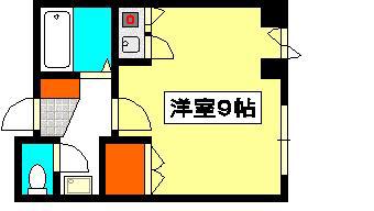 ドエル十日市(1K/3階)の間取り写真